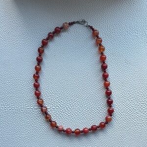 Elegant Red Beaded Necklace